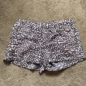 Cynthia Rowley Linen Animal Print Shorts